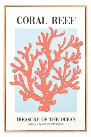 Meilleure Vente Cadre décoratif 'Coral Reef' rouge et bleu